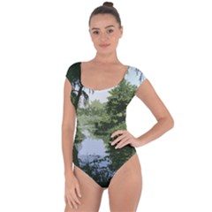 Away From The City Cutout Painted Short Sleeve Leotard  by SeeChicago