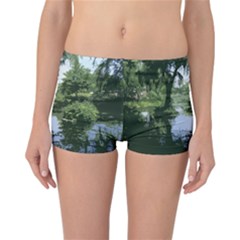 Away From The City Cutout Painted Reversible Boyleg Bikini Bottoms by SeeChicago