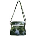 Away From the City Cutout Painted Zipper Messenger Bag View3