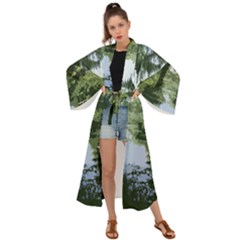 Away From The City Cutout Painted Maxi Kimono by SeeChicago