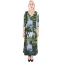 Away From the City Cutout Painted Quarter Sleeve Wrap Maxi Dress View1