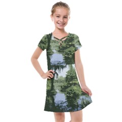 Away From The City Cutout Painted Kids  Cross Web Dress by SeeChicago