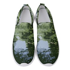 Away From The City Cutout Painted Women s Slip On Sneakers by SeeChicago