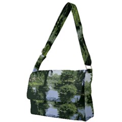 Away From The City Cutout Painted Full Print Messenger Bag (l) by SeeChicago