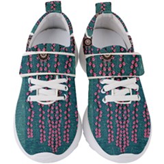 Japanese Sakura Blossoms On The Mountain Kids  Velcro Strap Shoes by pepitasart