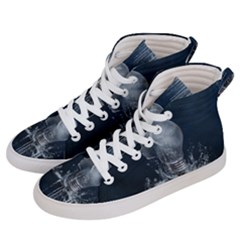 Awesome Light Bulb Men s Hi-top Skate Sneakers by FantasyWorld7