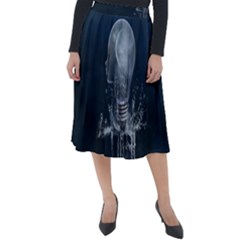 Awesome Light Bulb Classic Velour Midi Skirt  by FantasyWorld7