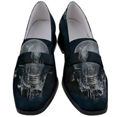 Awesome Light Bulb Women s Chunky Heel Loafers by FantasyWorld7