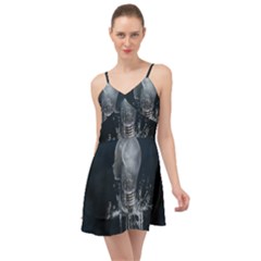 Awesome Light Bulb Summer Time Chiffon Dress by FantasyWorld7