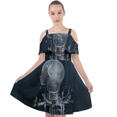 Awesome Light Bulb Cut Out Shoulders Chiffon Dress by FantasyWorld7