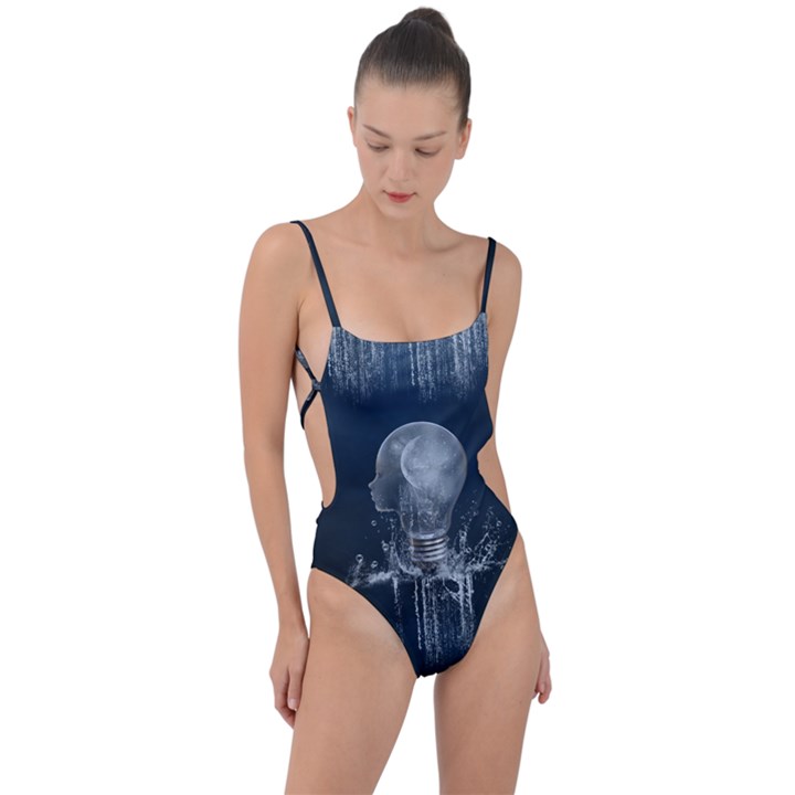 Awesome Light Bulb Tie Strap One Piece Swimsuit