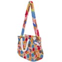 Happy Flowers Rope Handles Shoulder Strap Bag View1