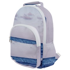 Pink Ocean Hues Rounded Multi Pocket Backpack