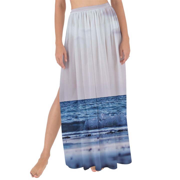 Pink Ocean Hues Maxi Chiffon Tie-Up Sarong