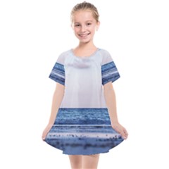 Pink Ocean Hues Kids  Smock Dress