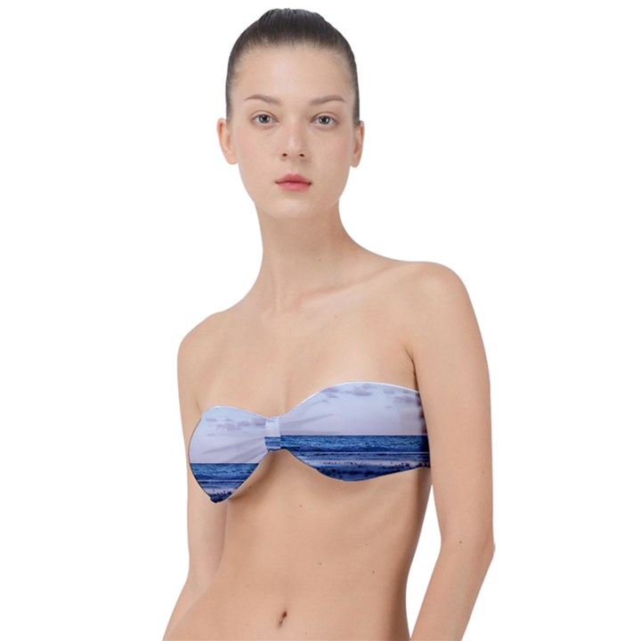 Pink Ocean Hues Classic Bandeau Bikini Top 