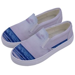 Pink Ocean Hues Kids  Canvas Slip Ons by TheLazyPineapple