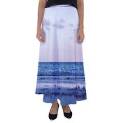 Pink Ocean Hues Flared Maxi Skirt by TheLazyPineapple