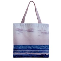 Pink Ocean Hues Zipper Grocery Tote Bag by TheLazyPineapple