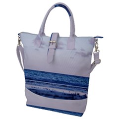 Pink Ocean Hues Buckle Top Tote Bag