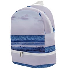 Pink Ocean Hues Zip Bottom Backpack