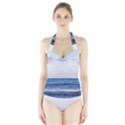 Pink Ocean Hues Halter Swimsuit View1