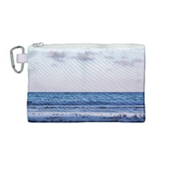 Pink Ocean Hues Canvas Cosmetic Bag (medium)