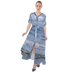 Typical Ocean Day Waist Tie Boho Maxi Dress by TheLazyPineapple