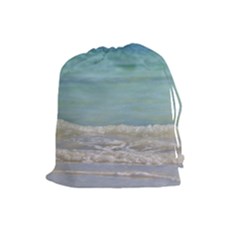 Minty Ocean Drawstring Pouch (large) by TheLazyPineapple