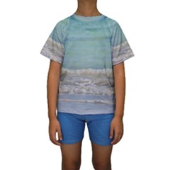 Minty Ocean Kids  Short Sleeve Swimwear by TheLazyPineapple