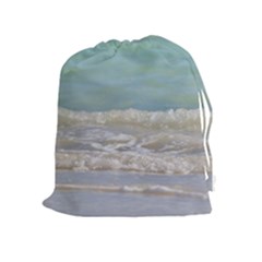 Minty Ocean Drawstring Pouch (xl) by TheLazyPineapple