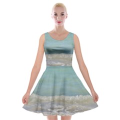 Minty Ocean Velvet Skater Dress by TheLazyPineapple