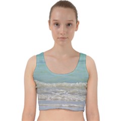 Minty Ocean Velvet Racer Back Crop Top by TheLazyPineapple