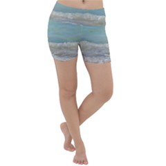 Minty Ocean Lightweight Velour Yoga Shorts by TheLazyPineapple