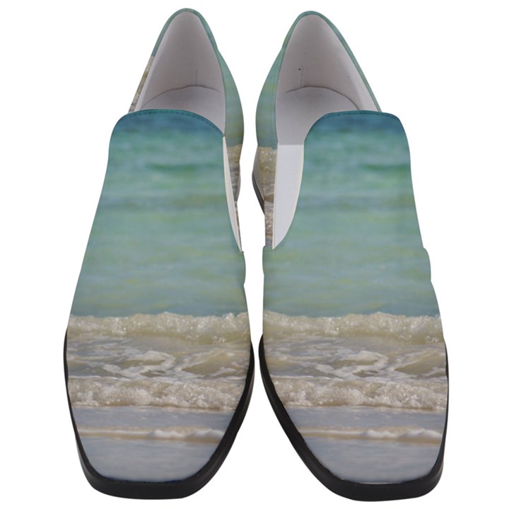 Minty Ocean Women Slip On Heel Loafers