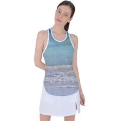 Minty Ocean Racer Back Mesh Tank Top