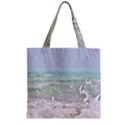 Ocean Heart Zipper Grocery Tote Bag View1