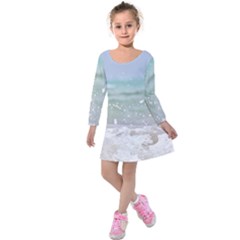 Ocean Heart Kids  Long Sleeve Velvet Dress