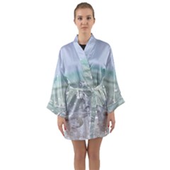 Ocean Heart Long Sleeve Satin Kimono by TheLazyPineapple