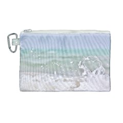 Ocean Heart Canvas Cosmetic Bag (large) by TheLazyPineapple