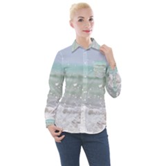 Ocean Heart Women s Long Sleeve Pocket Shirt