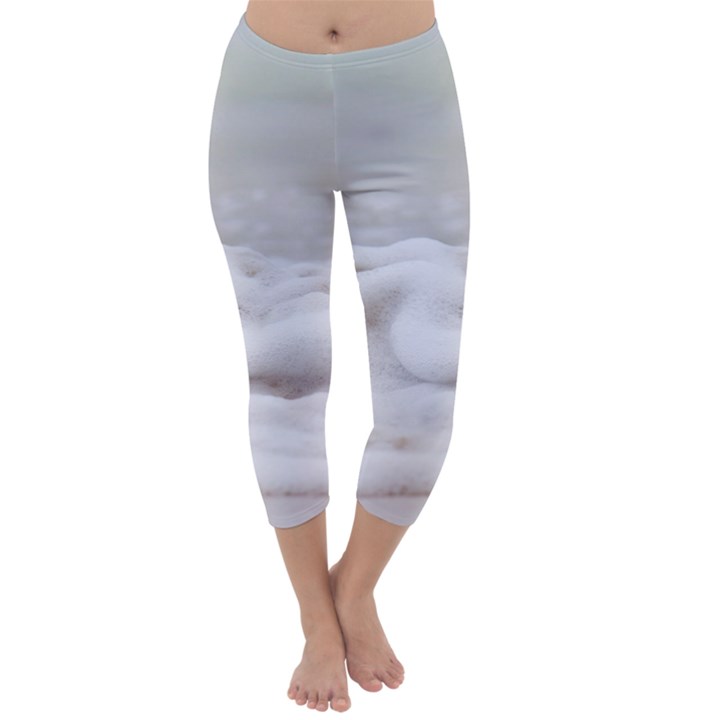 ocean Seafoam Capri Winter Leggings 