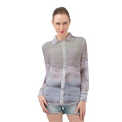 Ocean Seafoam Long Sleeve Chiffon Shirt