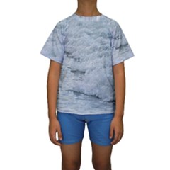 Ocean Waves Kids  Short Sleeve Swimwear by TheLazyPineapple