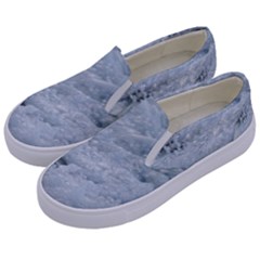 Ocean Waves Kids  Canvas Slip Ons by TheLazyPineapple