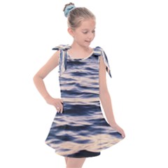 Ocean At Dusk Kids  Tie Up Tunic Dress by TheLazyPineapple