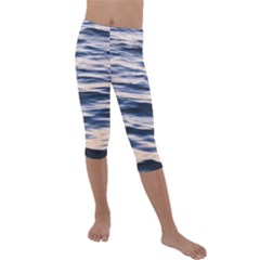 Ocean At Dusk Kids  Lightweight Velour Capri Leggings  by TheLazyPineapple