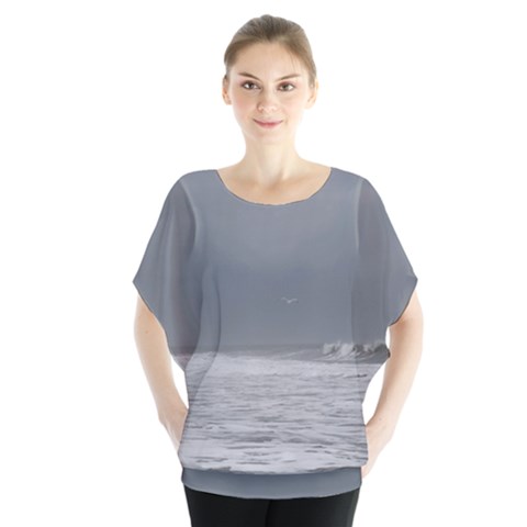 Stormy Seas Batwing Chiffon Blouse by TheLazyPineapple