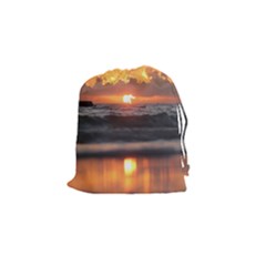 Ocean Sunrise Drawstring Pouch (small)