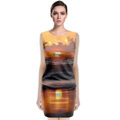 Ocean Sunrise Classic Sleeveless Midi Dress by TheLazyPineapple